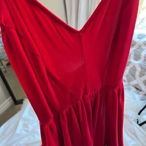 Brandy Melville Red Velvet Dress